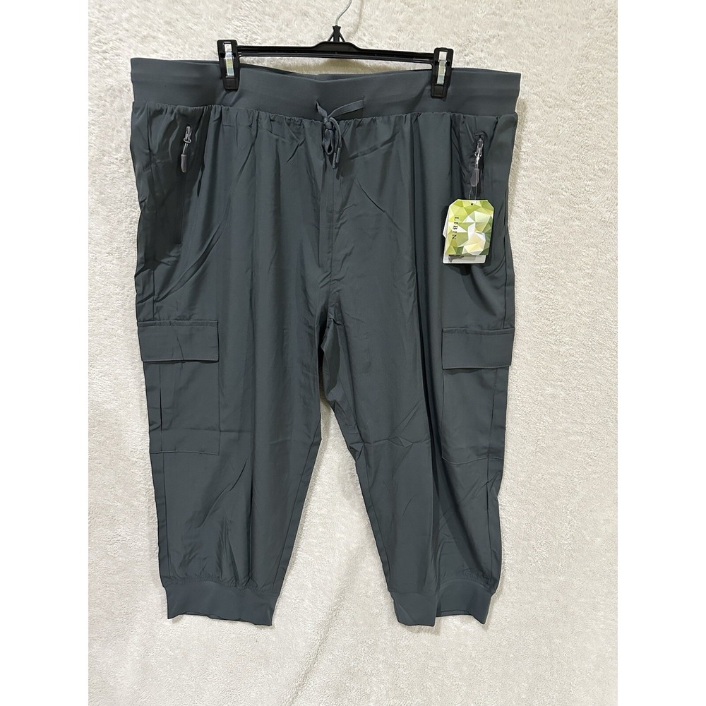 NWT LIBIN Cargo Jogger Pants 3XL Gray Lightweight Water Resistant, UPF 50+